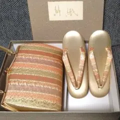 高級和装用バッグと草履のセット ゴールド系のサムネイル