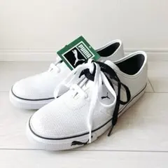 【新品タグ付】PUMA エルエースコア 25.5cm 白 黒 スニーカー