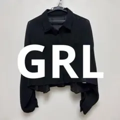 GRL シアー素材 長袖シャツ ブラックのサムネイル