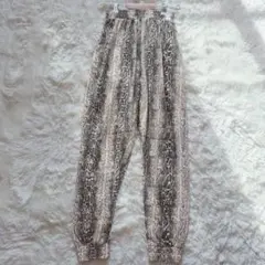 パブリックデザイア ジョーガーパンツ スウェット ヘビ柄 ウエストゴムE7417