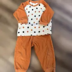 ユニクロ星柄フリースベビーパジャマ 90cm