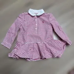 Ralph Lauren ベビー ワンピース 18M ピンク ボーダーのサムネイル