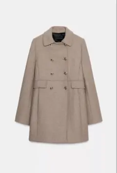 【正規品】ZARAウール混紡ショート丈ダブルブレストコートSサイズ