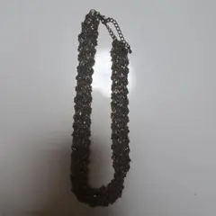 メタル編み込みデザインネックレス