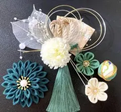 成人式髪飾り ちりめん細工