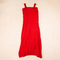 ジャーナルスタンダードレサージュ ワンピース マキシ丈 リネン混 日本製 赤