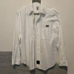 M&M ホワイト 長袖シャツ