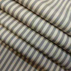 綿100％ 先染 ストライプ 3m ベージュ／グレー
