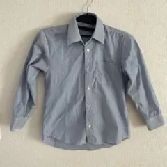 ストライプ 長袖シャツ 子供 ポケット付き 冠婚葬祭　120㎝