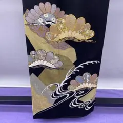 Y★3555★ 黒留袖 袷 正絹 結婚式 和装 着物 比翼仕立て