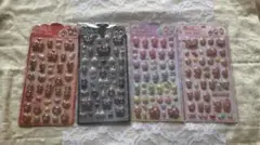 モンチッ チ　ぷくぷくシール　立体シール　きゅんポップシール　4枚セット