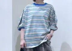 niko and... レディース 半袖Tシャツ ボーダー L