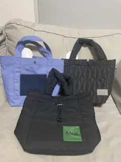 2026福袋　KALDI トートバッグ 3個セット