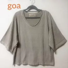 goa ネイティブボーダー柄ピグメント 5分袖トップスのサムネイル