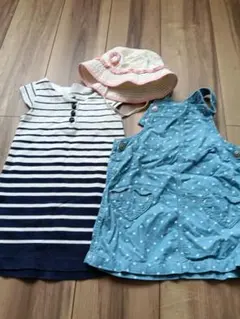Gap ストライプワンピースとオーバーオールセットのサムネイル