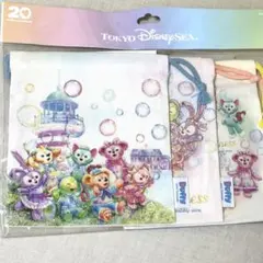 ダッフィー&フレンズ 20周年 カラフルハピネス きんちゃく