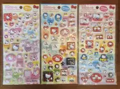 ハローキティ 35周年 プクプクシール 3枚セット（70s・80s・90s）のサムネイル