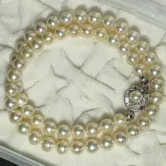 【照り最強】SV あこや真珠 パールネックレス 径7.7〜8.2mm ホワイト