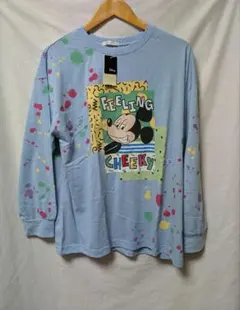 ブルー インク ehka sopo ミッキー Disney ロンT ペンキのサムネイル