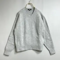 ユニクロ セーター クールネック オーバーサイズ カジュアル グレー S