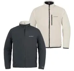 montbell クリマエア XL リバーシブル フリースジャケットダークグレー