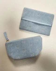 新品 フェイラー プリティカラー　ポーチ ティッシュケース リボン刺繍