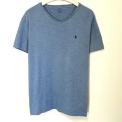 ラルフローレン ブルーグレー Tシャツ シャツ ワンポイント ポロ 水色 半袖