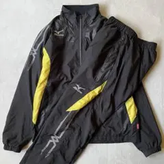 MIZUNO ミズノ L ジャージ上下 ブレスサーモ 黒ブラック 黄色イエロー