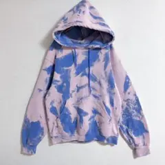 FRUIT OF THE LOOM タイダイプルオーバーパーカー S　青　ピンク
