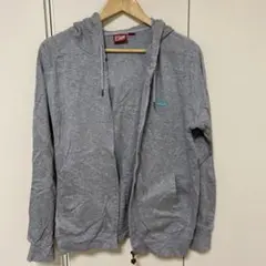 Onitsuka Tiger グレー フード付きパーカー