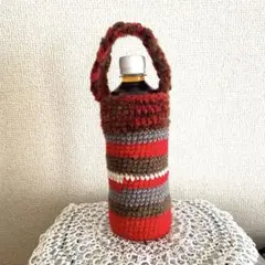 ✴︎SALE✴︎ 編み物ペットボトルカバー ストライプ柄