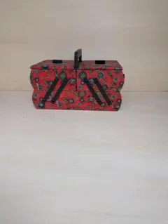 플라워 패턴 바느질 상자 바느질 상자 액세서리 케이스
