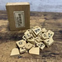 E-5 御将棋駒 将棋 木製 駒 箱付き 레트로