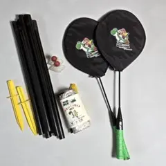 【希少・レトロ】スーパーマリオワールド バドミントンセット ネット・ポール付