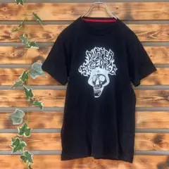 ドクロ スカル Tシャツ メンズ兼レディース ブラック コットン100%