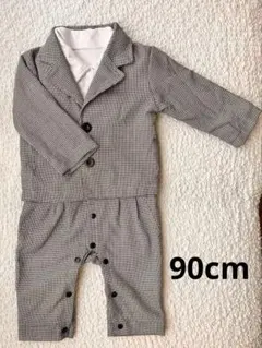 結婚式 七五三 卒園式 ベビー 男の子 フォーマルスーツ 90cm チェック柄