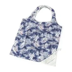 【新品タグなし】ローラアシュレイ　パッカブルエコバッグ　ネイビー