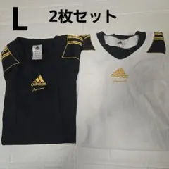adidas professional 半袖Tシャツ L 2枚セット 黒白