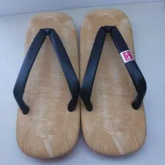 本物の草履 黒とベージュ