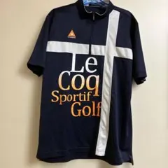Le Coq Sportif ゴルフシャツ L ネイビーかっこいい