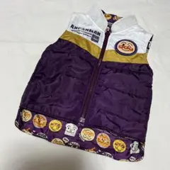 アンパンマン リバーシブル 中綿 ダウンベスト パープル 100cm