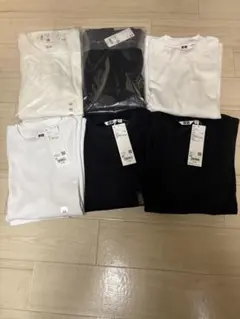 新品UNIQLO Tシャツ ホワイト ブラック XS S 16枚セット ユニクロ