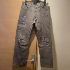 00's恵比寿系【スキャナー】日本製 ヴィンテージ加工ブラックデニムパンツ 古着のサムネイル