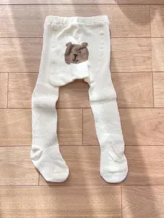 未使用GAP クマベビータイツ 12-24m クリーム色