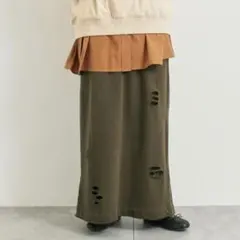 SM2 裏毛ダメージ加工ナロースカート