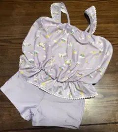 ユニコーン柄 セパレート水着 ラベンダー