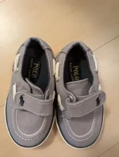 POLO グレー スリッポンシューズ