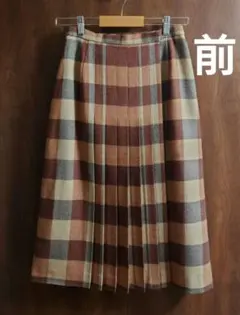 【美品 未使用品】ブルーノピアッテリ 巻きスカート レナウン ウール100%