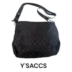 【美品】Y'SACCS イザック 2way ショルダーバッグ ドット柄 ブラックのサムネイル