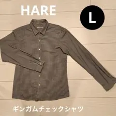 HARE ギンガムチェックシャツ　レギュラーカラー